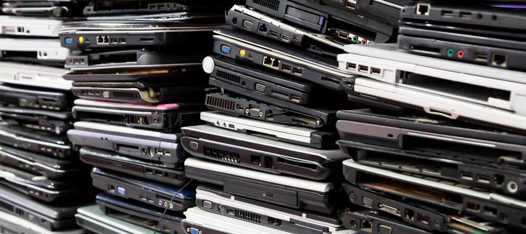 Recyclingprozess von Notebooks